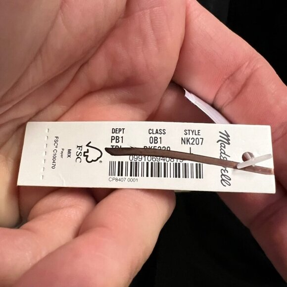 Madewell $88 Flex 2.0 Fitness Dress Black Size L NK207 - Picture 8 of 8